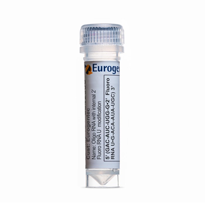 Example of a tube containing an Oligonucleotides with 2' Fluoro RNA U  modification