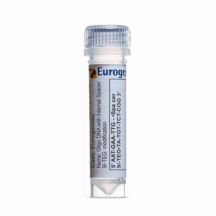 Example of a tube containing an Oligonucleotides with Spacer 9 / TEG  modification